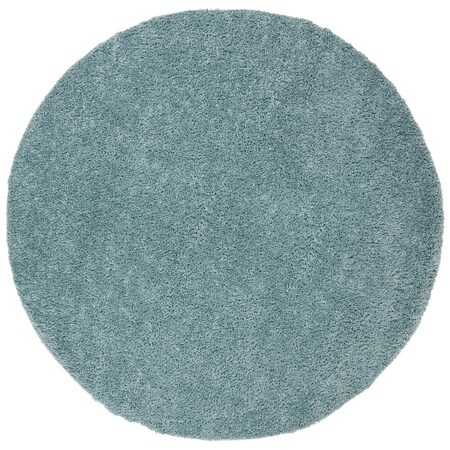 Safavieh August Shag Power Loomed Round Area Rug, Aqua - 6 ft.-7 in. x 6 ft.-7 in. AUG900J-7R